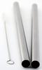 2 Stainless Steel Straws Big Straw Extra Wide 1/2" x 9.5" Long Thick FAT - CocoStraw Brand view 3