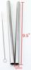 2 Stainless Steel Straws Big Straw Extra Wide 1/2" x 9.5" Long Thick FAT - CocoStraw Brand view 4