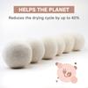 VALNEO 6 Dryer Balls - Made of Natural Sheep Wool for Laundry Tumble Dryers - Natural and Reusable Fabric Softener Ball view 3