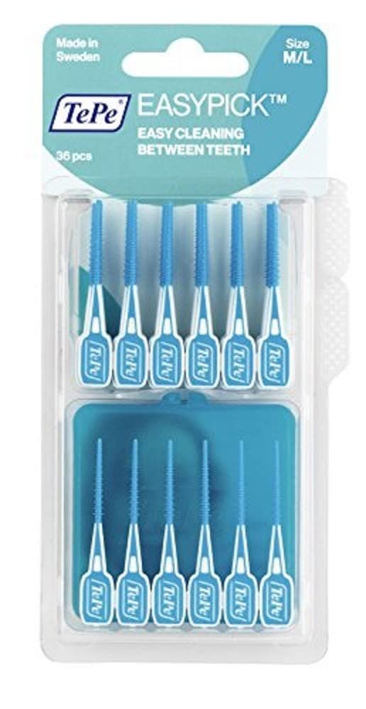 TEPE Easy Pick Interdental Brush Blue, Size M/L, (Pack of 36), M/L (Pack of 36)