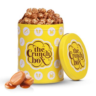 The Crunch Box Sticky English Toffee Popcorn Tin -490 Gms