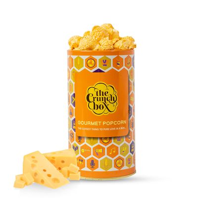 The Crunch Box Chunky Munky Cheese Popped Popcorn, Gluten-Free Tin - 100 Gms | Perfect for Evening Snack Movie Nights, Parties & Family Gatherings