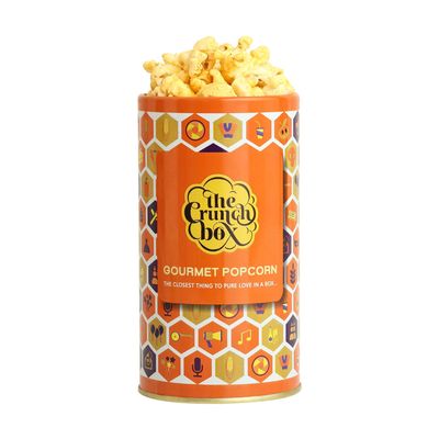 The Crunch Box Classic Pizza Krunch Popcorn Tin, Premium Gourmet Snacks, Perfect Evening, Movie And Party Snacks, Single Pack of 100gm