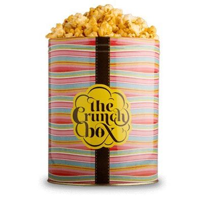The Crunch Box Smokehouse BBQ Instant Gourmet Popcorn, Pepperoni Hint, Perfect for At Home BBQ Parties, Easy To Carry Tin Box, Pack of 100gm
