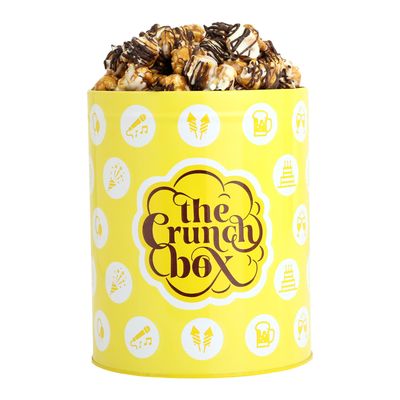 The Crunch Box Nutty Tuxedo Cream N Chocolate Popcorn Tin(New Flavour) - 500 Gms