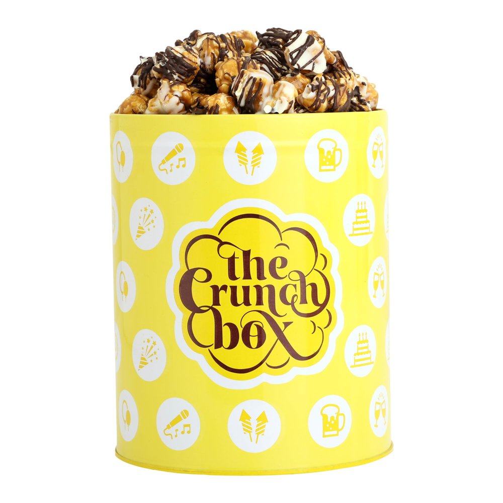 The Crunch Box Nutty Tuxedo Cream N Chocolate Popcorn Tin(New Flavour) - 500 Gms