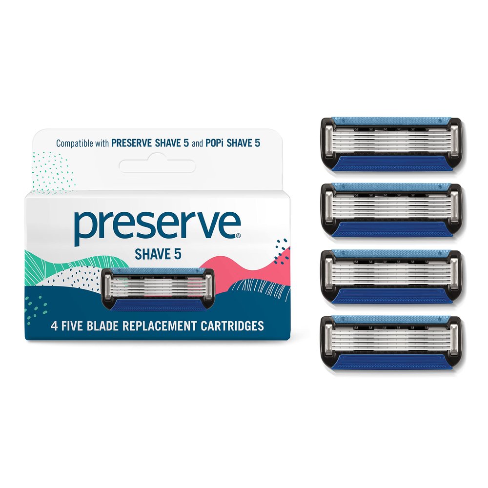 Shave 5 Replacement Blades - 4 Blades, 4 count by Preserve