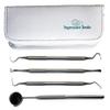 1 Dentist Tools Kit - A Grade Stainless Steel Dental Hygiene Set, Tarter Remover, Dental Pick, Dental Scraper, Mouth Mirror and FREE Protective Case view 1