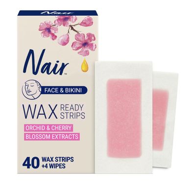 Nair Wax Ready-Strips for Face and Bikini, 40 Count by Nair, women