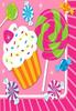 Amscan Girls Sweet Candy Shop Birthday Party Luncheon Napkins (Pack Of 16), Pink, 6.5" x 6.5" view 1