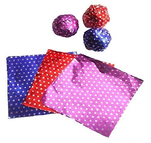 Amit Marketing Chocolate Wrapping Paper I Printed Aluminium Embossed Foil I for DIY Sweets Candies Chocolate Candy Wrappers I Birthday Wedding Shower Party Decor Items  Pack of 250 Pcs