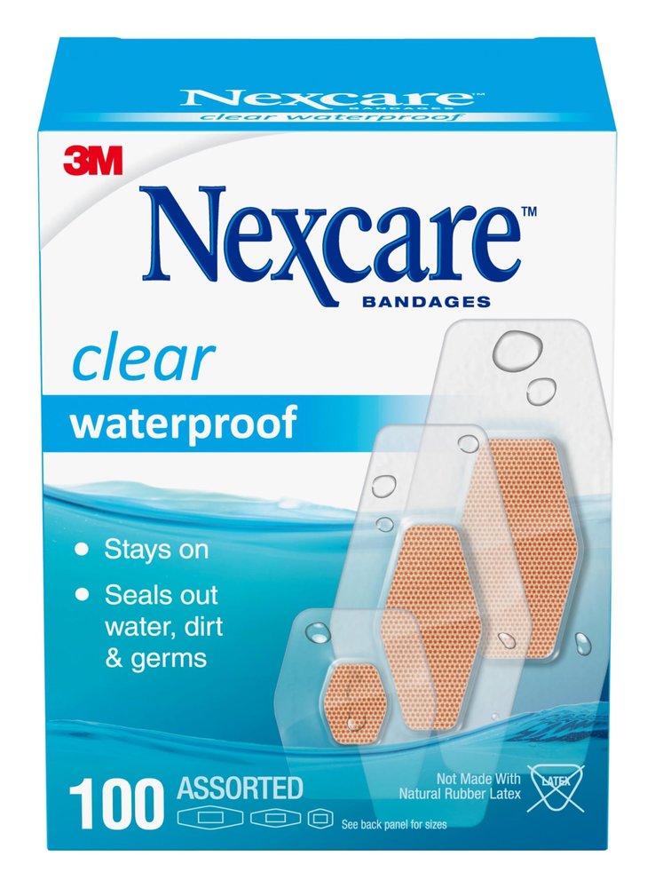 Nexcare Waterproof Assorted Bandages (3 m) 100 Count