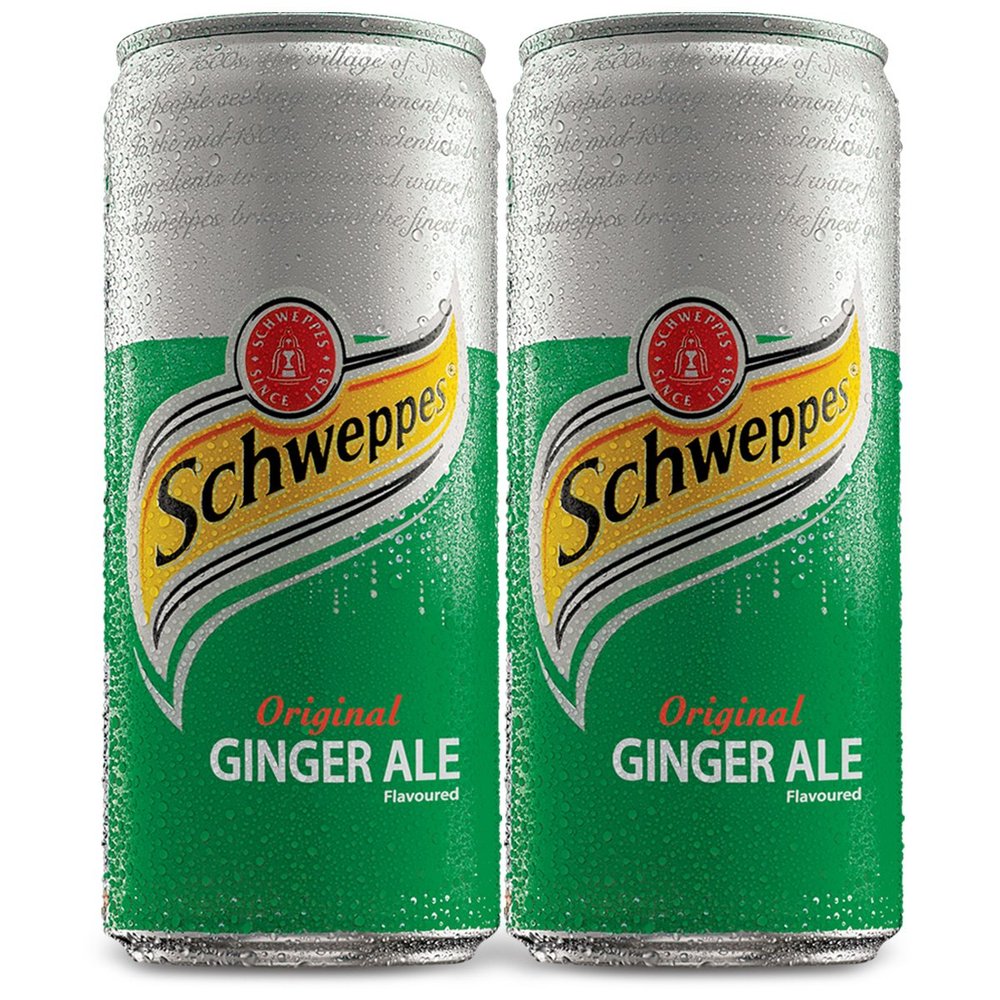 Coca-Cola Schweppes Ginger Ale Can 300Ml (Pack Of 2)