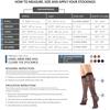 Black , 3X-Large : Truform Women's 15-20 mmHg Sheer Knee High Compression Stockings, Black, 3X-Large view 2