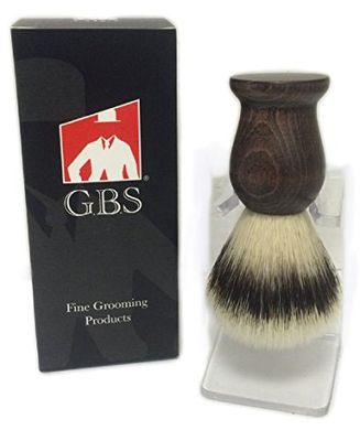Syntethetic3rd generation shaving Brush and Clear Brush Stand -- nicely packaged