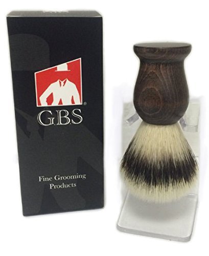 Syntethetic3rd generation shaving Brush and Clear Brush Stand -- nicely packaged