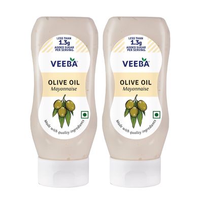 Veeba Olive Oil Mayonnaise, 300 Grams - Pack of 2