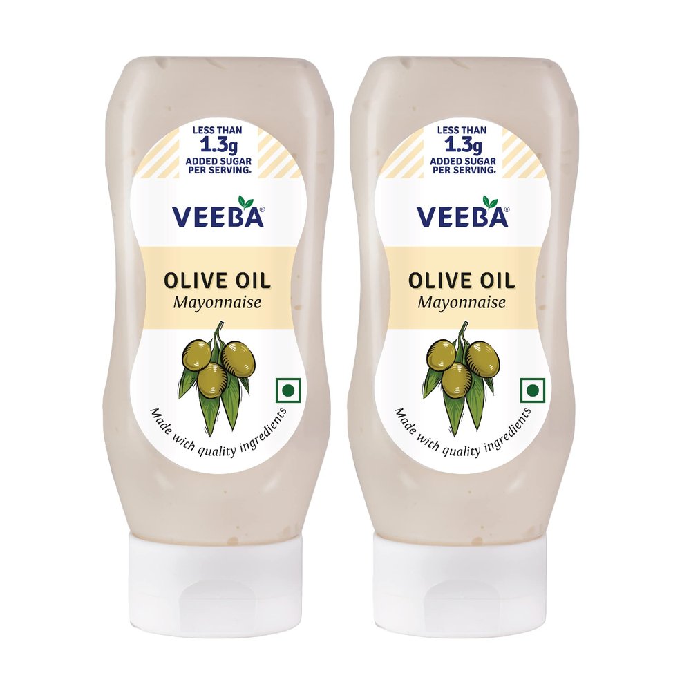 Veeba Olive Oil Mayonnaise, 300 Grams - Pack of 2