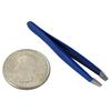 HTS 172M4 2" Blue Mini Slanted Travel Eyebrow Tweezers view 2