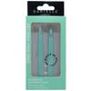 Danielle Seafoam: Soft Touch Slant And Point Stainless Steel Tweezers, Seafoam view 2