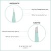 Danielle Seafoam: Soft Touch Slant And Point Stainless Steel Tweezers, Seafoam view 4