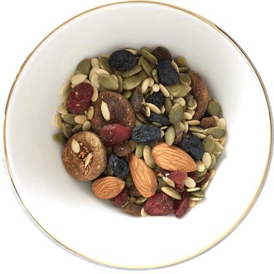 TheNibbleBox Turq Tracker TRAIL MIX - Nutritious, Nuts, Seeds, Fruits Snack with no added sugar - 250 gms (Pack of 1)
