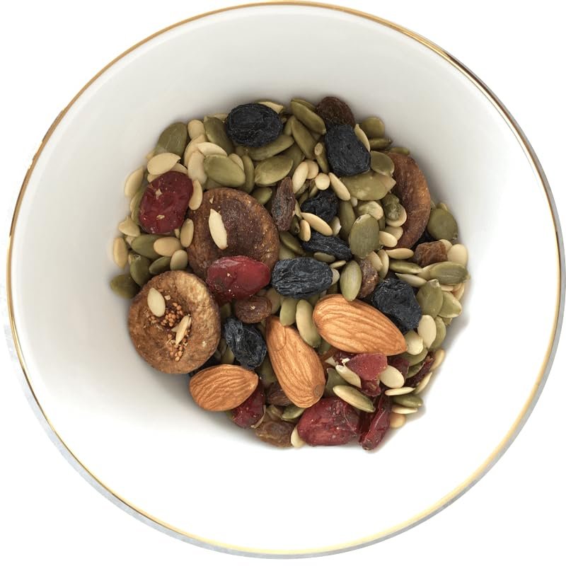 TheNibbleBox Turq Tracker TRAIL MIX - Nutritious, Nuts, Seeds, Fruits Snack with no added sugar - 250 gms (Pack of 1)