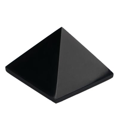 1.5inch Natural Pyramid Carved Chakra Healing Crystal Reiki Stone Gemstone Radiation Deflection Home Decor Gift Decoration Crafts, approx 38X38x36mm (1.5"x1.5"1.4"), Stone