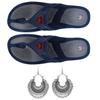 Super India Store Unisex Acupressure Slippers Sandals For Pain Relief & Total Health Care (Blue-05) view 1