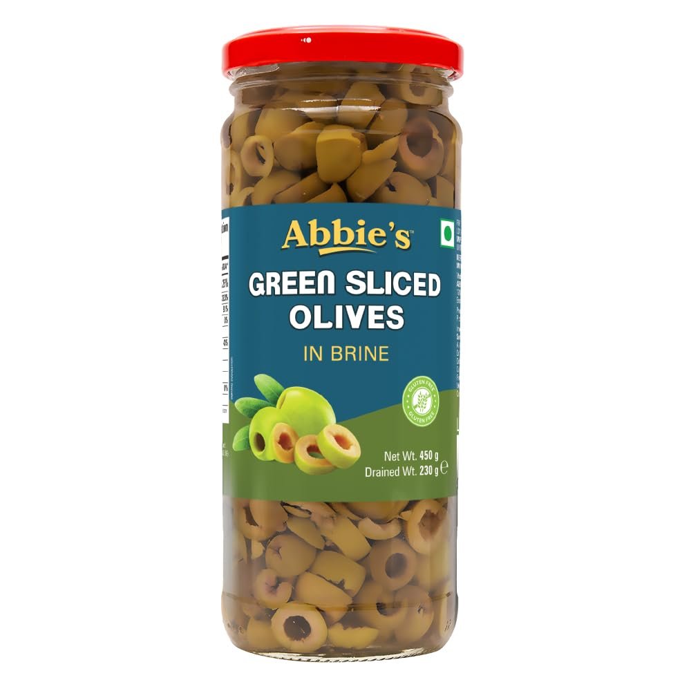 Abbie's Green Sliced Olive, 450g, Product of Spain