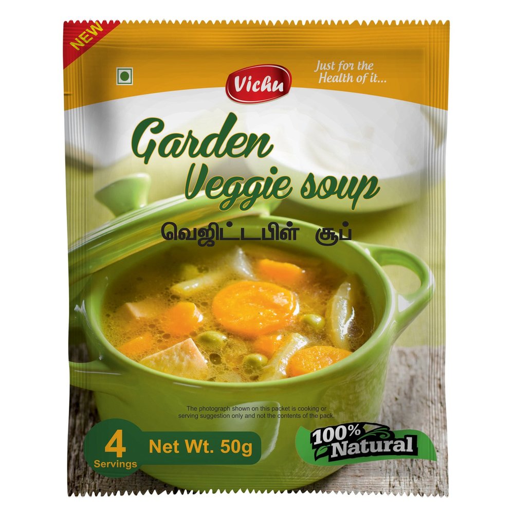 Vichu Garden Veggie Soup, 50 Grams (Pack of 3)