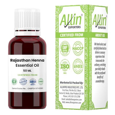 Allin Exporters Rajasthan Henna Oil - 100% Natural, Undiluted - 50 ML