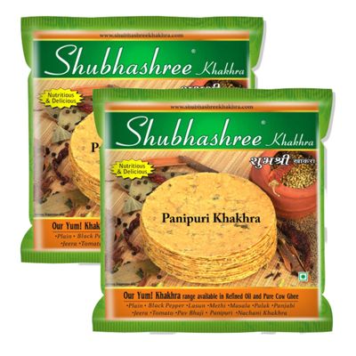Shubhashree Whole Wheat Panipuri Khakhra | Made in Sunflower Oil - 400 Grams