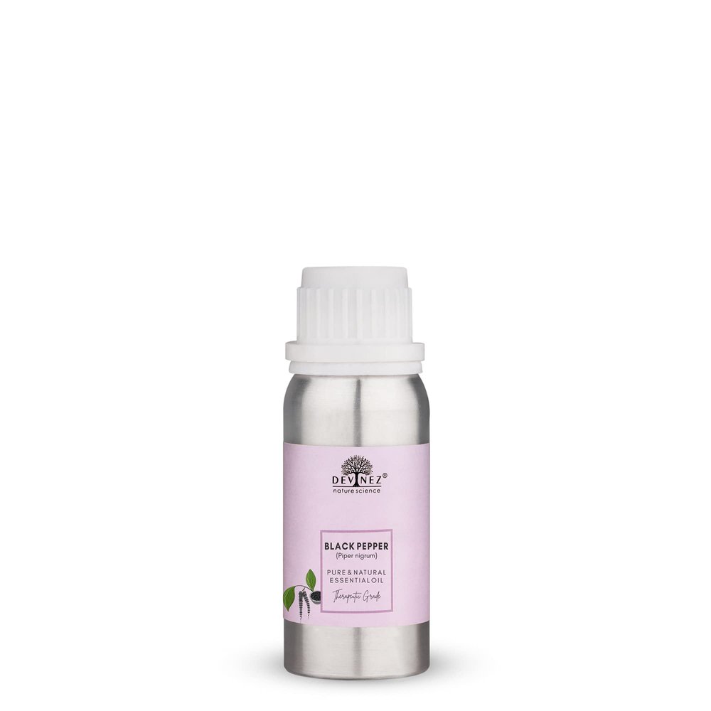 Devinez Black Pepper Essential Oil, 100% Pure, Natural & Undiluted, 100ml in Anodized Aluminum Bottle