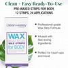 Clean + Easy Ready- To- Use Pre-Waxed Strips for Full Body Hair Removal Treatment, Removes Fine to Coarse Hairs, Ideal for Sensitive Skin, 12 Count view 2