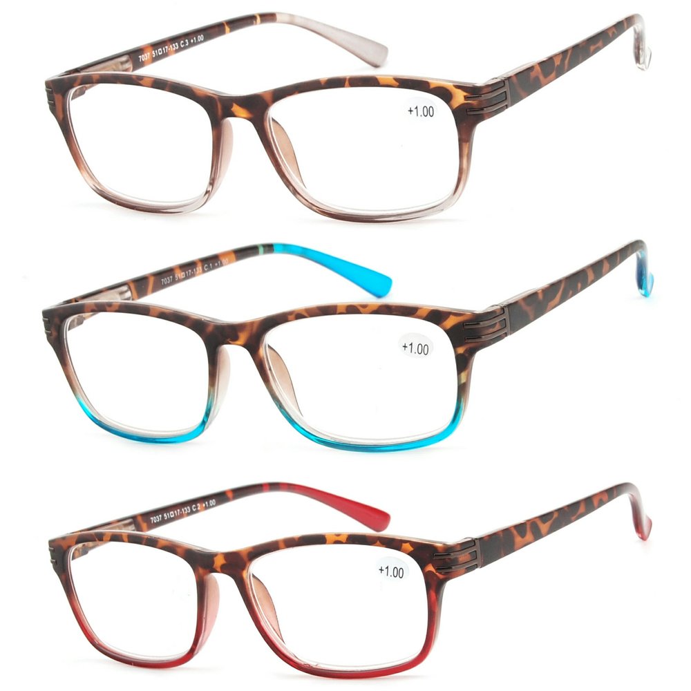 Reading Glasses 3 Pair Great Value Stylish Readers Fashion Men and Women Glasses for Reading +3