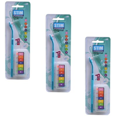 DR.DENTAIDS Adult Manual Stim Interdental (Pack Of 3), Red