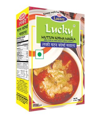 Lucky Mutton Korma Masala  Bold, Rich & Aromatic Spice Blend for Perfect Mutton Korma | Traditional Mughlai Taste | Ready-to-Use | Royal, Restaurant-Style| 50g.x 3 [Pack of 3]