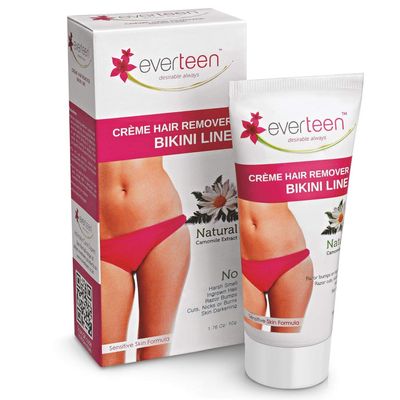 Everteen Hair Remover Creme 50g for Bikini Line & Underarms 1 Pack