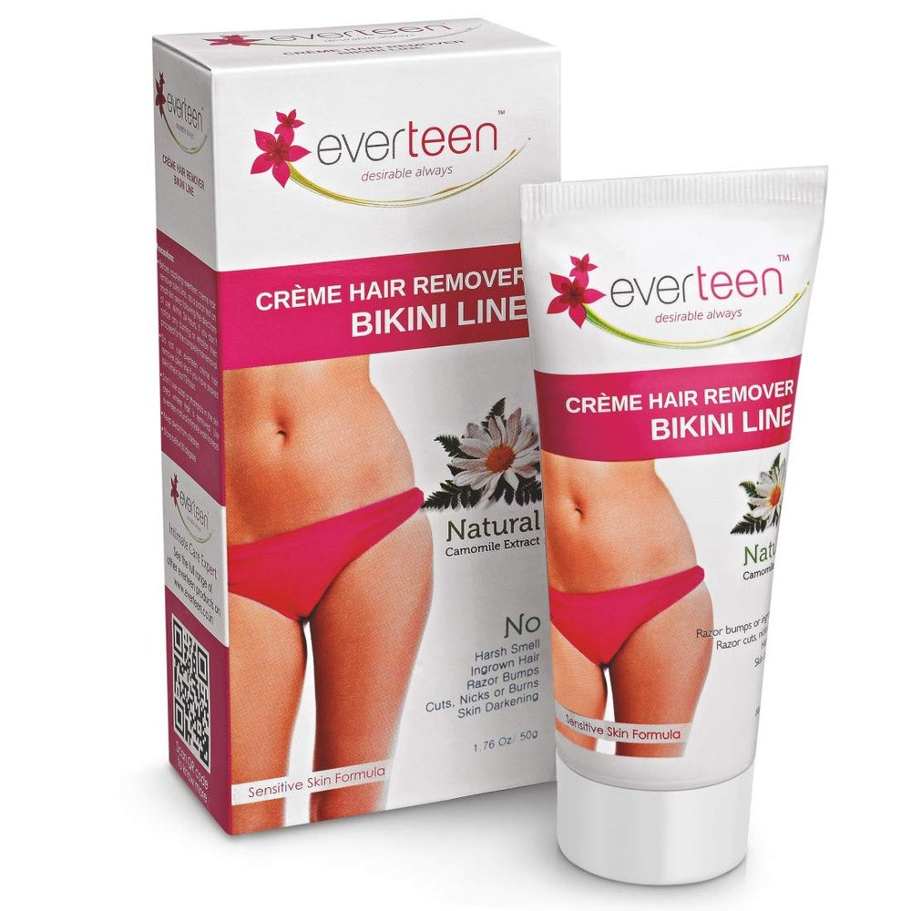 Everteen Hair Remover Creme 50g for Bikini Line & Underarms 1 Pack