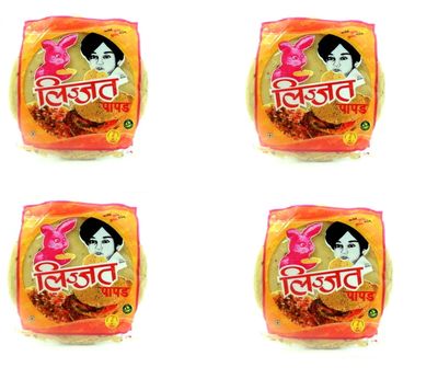 Lijjat Moong Papad - 200GM Each - Pack of 4