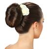 Out of Box Hair Donut Medium Size Princess Puff Velcro Insert Black Bumpits with Topsy Tail Maker & 50 Wax Strips with Heavy Duty Wooden Knife view 4