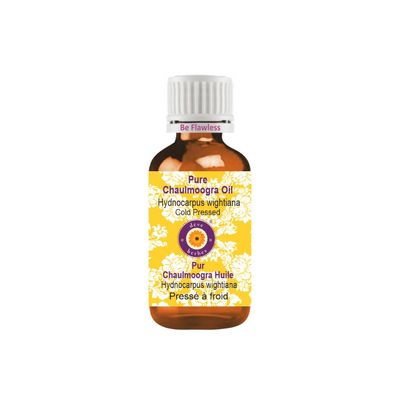 Deve Herbes Pure Chaulmoogra Oil (Hydnocarpus wightiana) | Cold Pressed | Natural | Undiluted | For Diluting Essential Oils | For Skin & Massage | Men & Women | 50ml