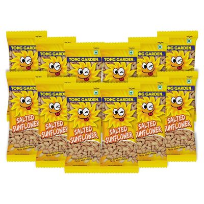 Tong Garden 30Gm Salted Sunflower Seeds Pack of 12 | Healthy Snack | Rich in Protein & Fiber | Source of Antioxidants