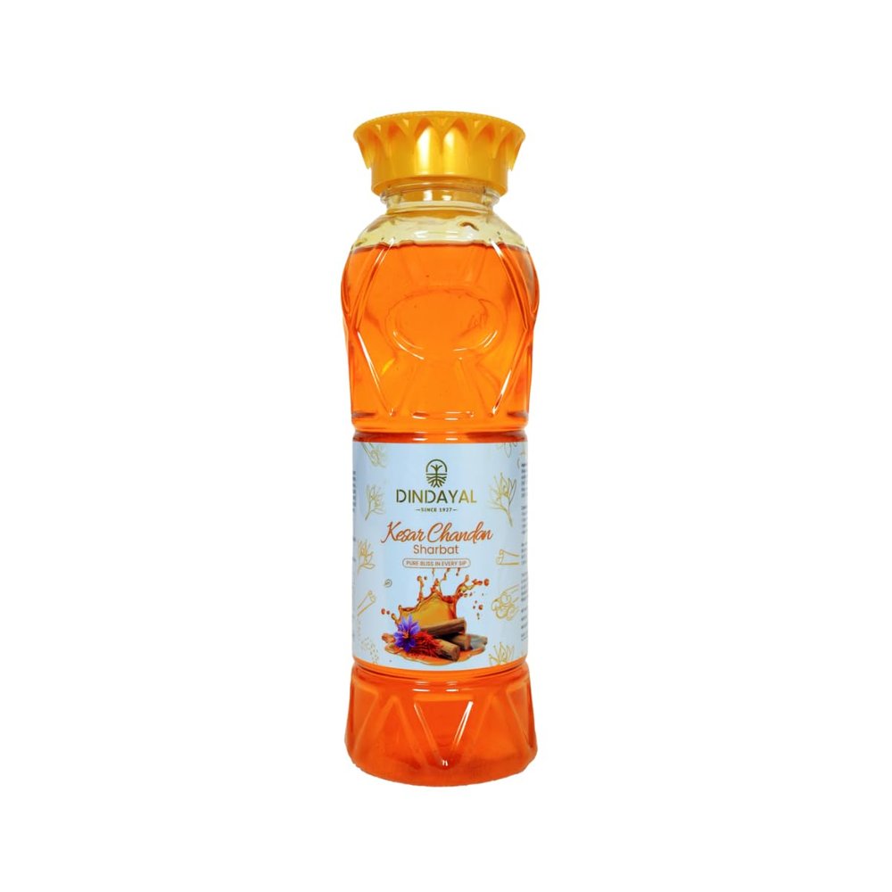Dindayal Ayurveda Premium Kesar Chandan Sharbat | Natural Fusion of Saffron & Sandalwood | 750ml