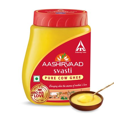 Aashirvaad Pure Cow Ghee, PET Jar, Rich Aroma, 200ml