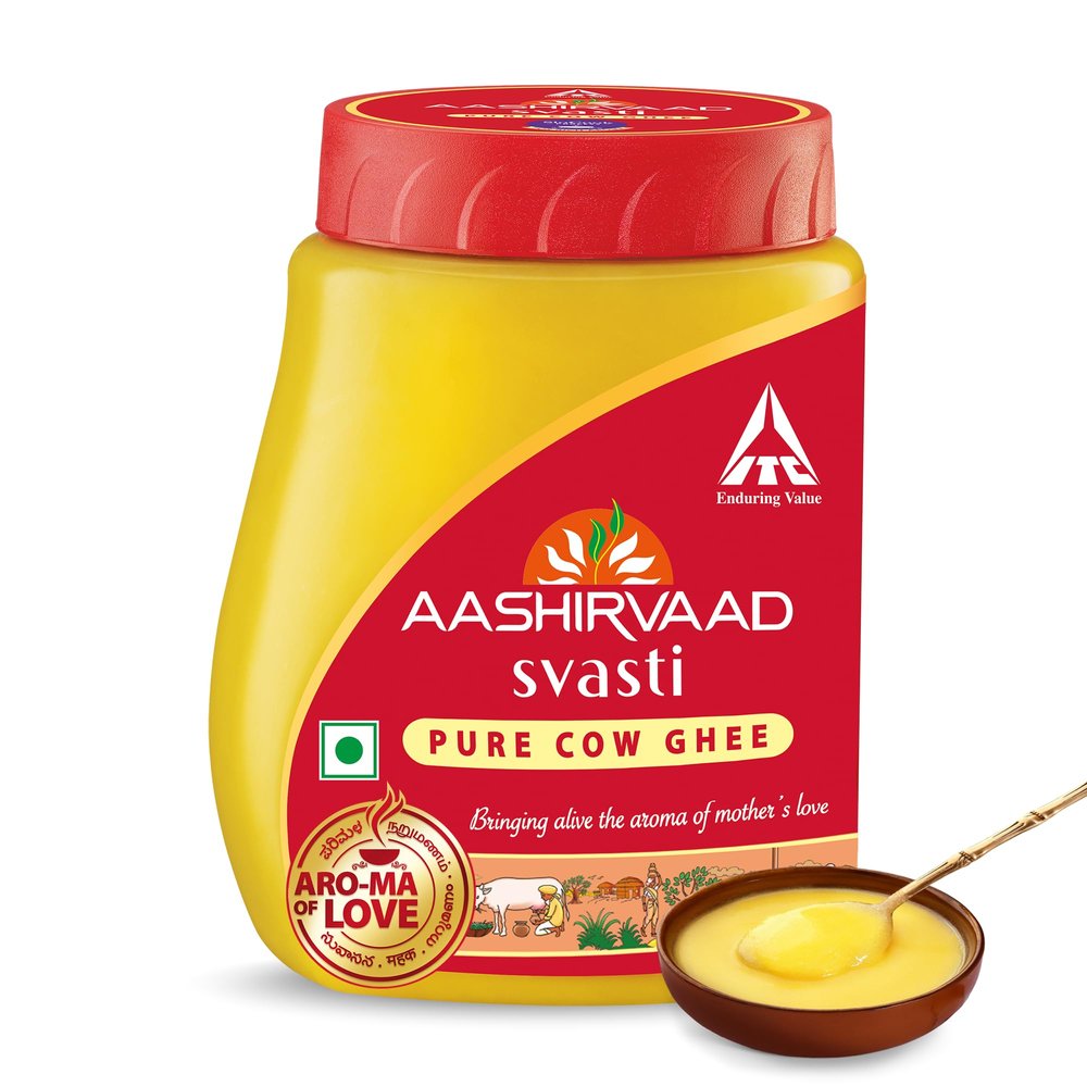 Aashirvaad Pure Cow Ghee, PET Jar, Rich Aroma, 200ml