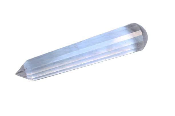 Jet Brazilian Crystal Quartz Faceted Massage WandCrystal Therapy 3.5 inch approx. Pure Divine Healing Spiritual Crystal Therapy