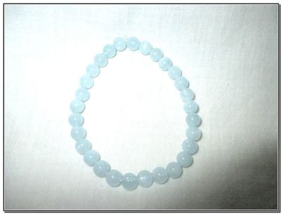 Jet Powerful Aquamarine Stretch BraceletFree 40 Page Booklet on Jet International Crystal Therapy 6 mm A++ Gemstone Original Genuine Healing Energy Metaphysical Confidence Progress Strength Prosperity Peace Divine