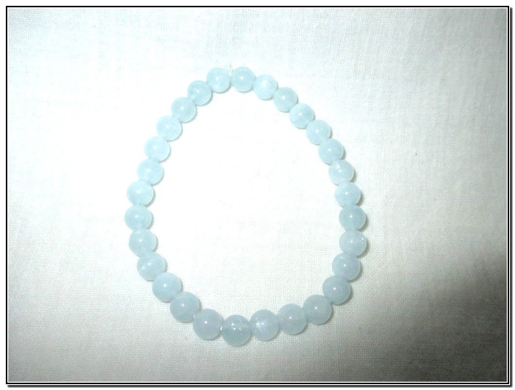 Jet Powerful Aquamarine Stretch BraceletFree 40 Page Booklet on Jet International Crystal Therapy 6 mm A++ Gemstone Original Genuine Healing Energy Metaphysical Confidence Progress Strength Prosperity Peace Divine